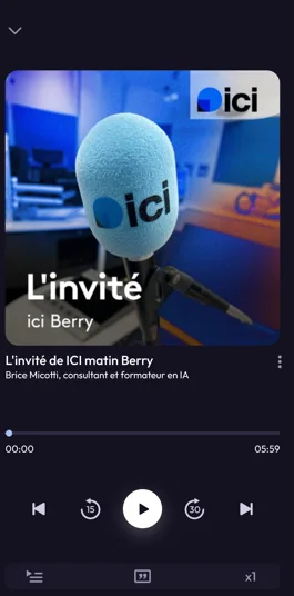 Capture d’une interview de Brice Micotti sur ICI Matin Berry
